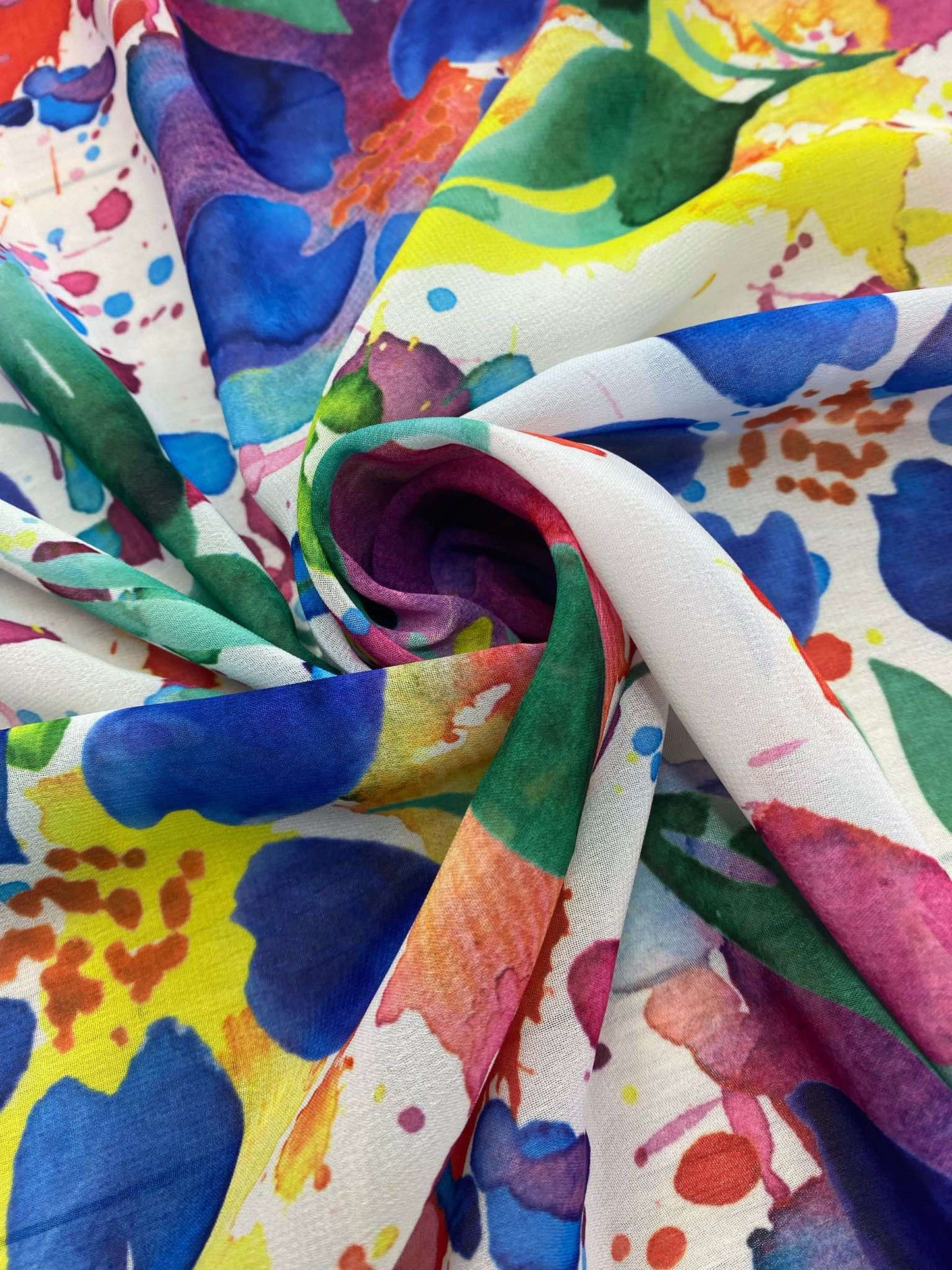 Voal multicolor imprimat cu flori - VL02