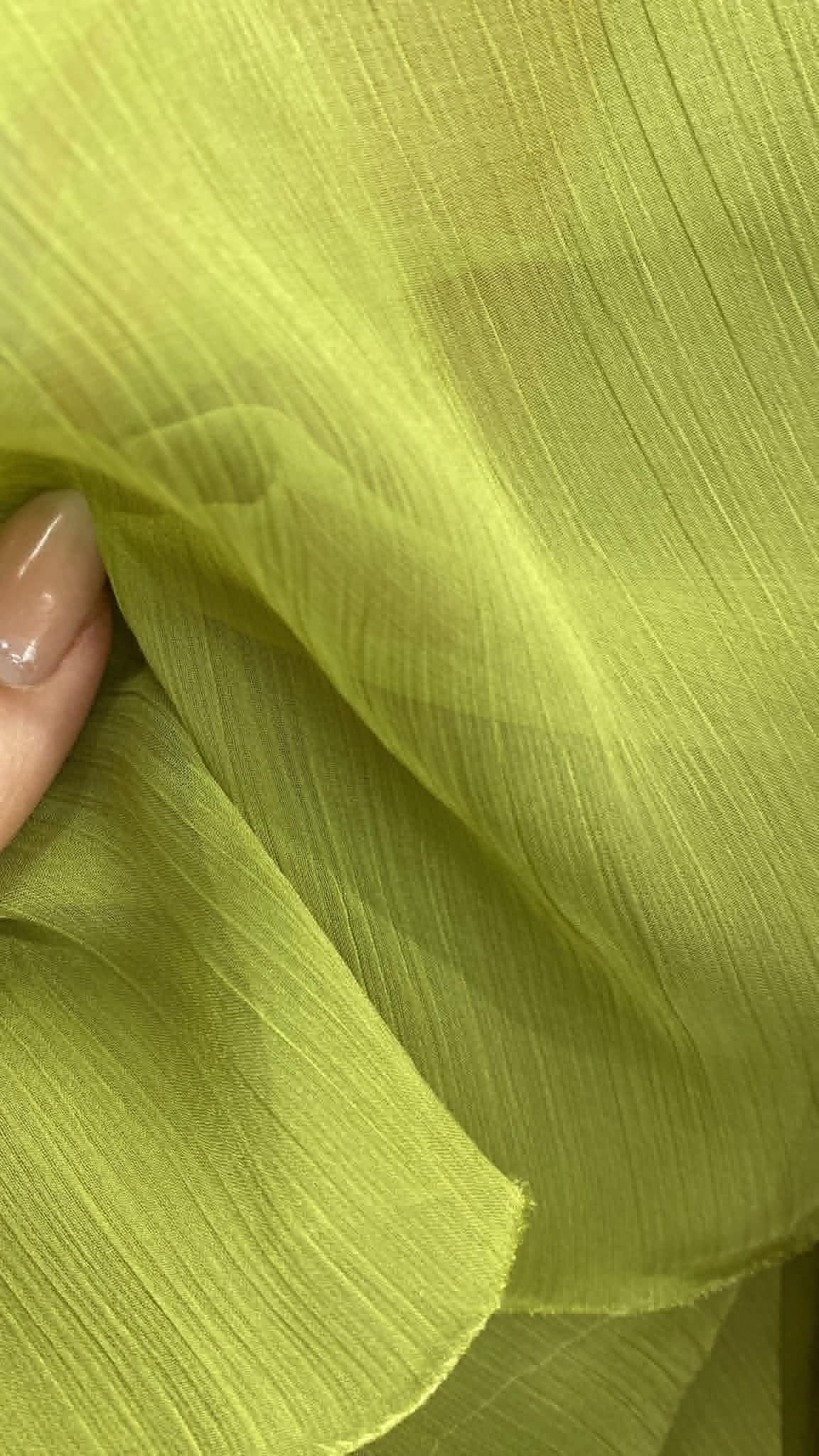 Voal Creponat, Verde Fistic