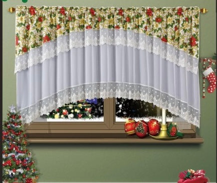 SET PERDEA CU DRAPERIE MOTIVE CRACIUN set04