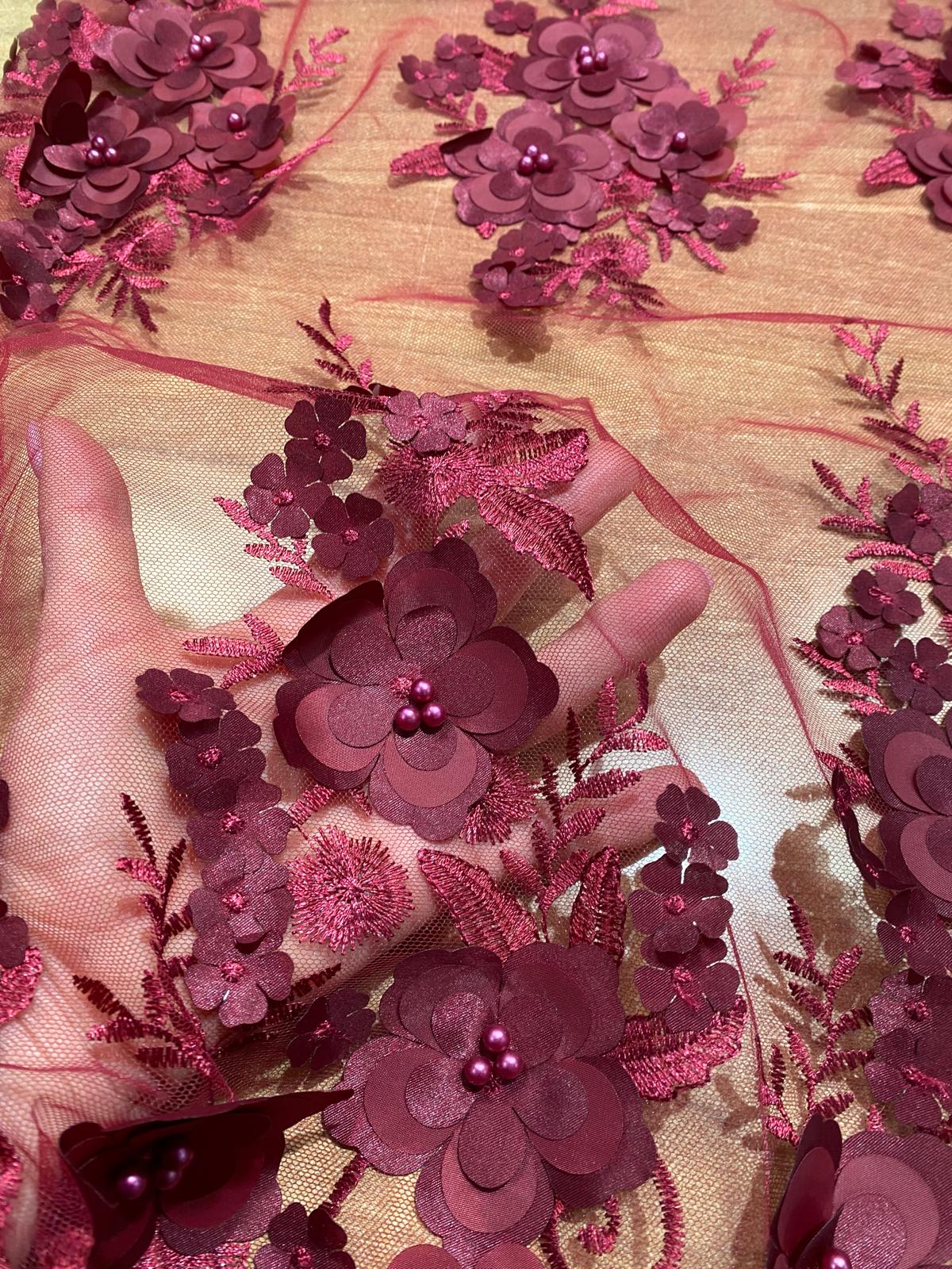 Broderie accesorizata cu paiete si margele, Grena - MODEL DORA