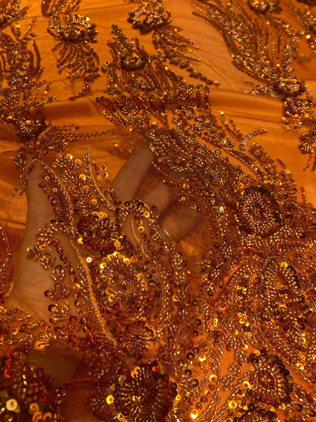 Broderie accesorizata , Portocalie - MODEL ALIMA