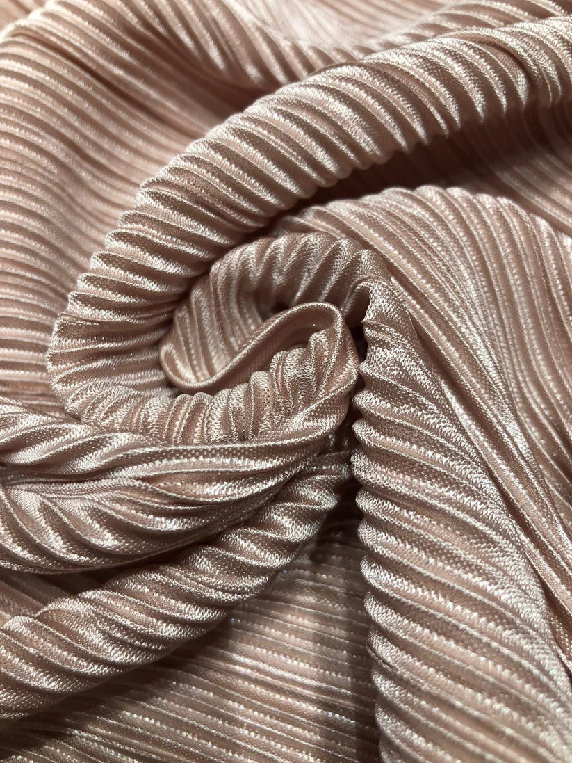 Satin Plisat, Bej