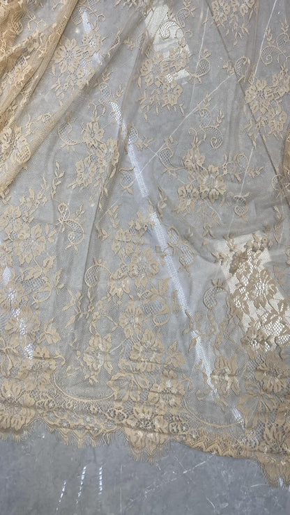 Dantela Chantily , Bej, Cupon 3m - Cod 0039