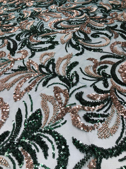 Broderie accesorizata cu paiete si margele / MODEL AMELIA - VARIANTA 3