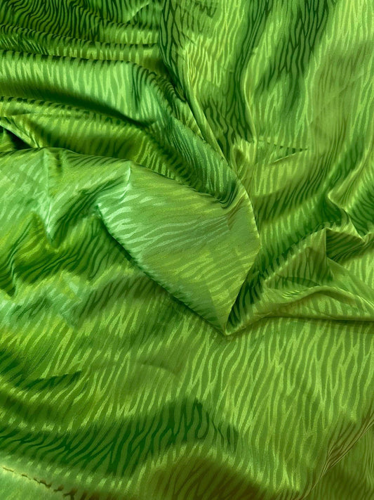 Satin Jacquard , Verde Lime  - MODEL LINII