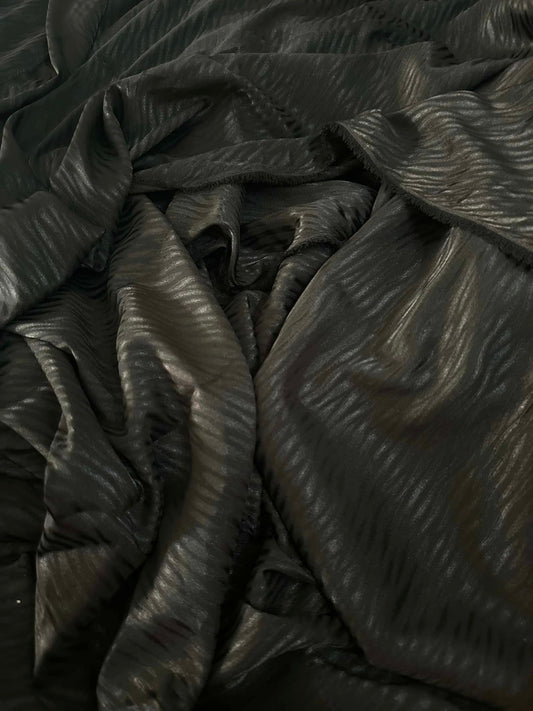 Satin Jacquard , Negru - MODEL LINII