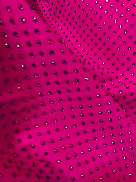 Licra cu strasuri , Roz Fuxia