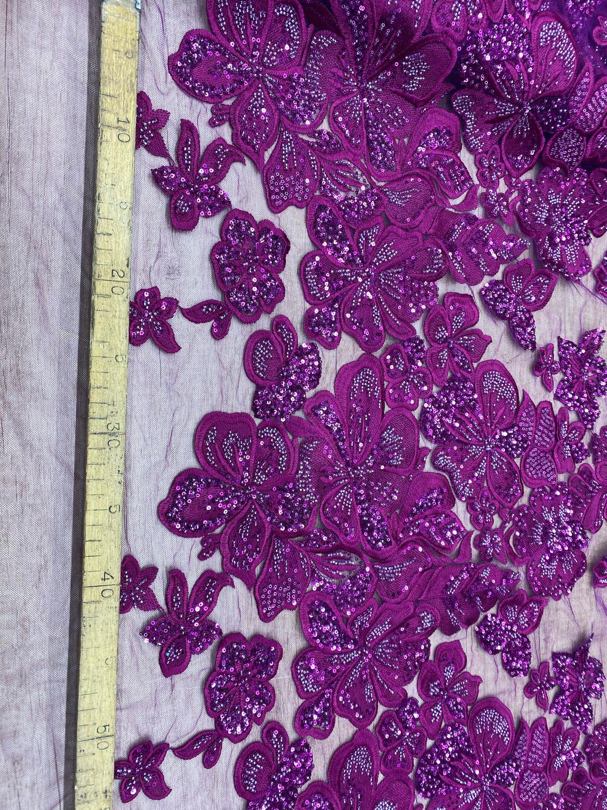 Broderie accesorizata cu paiete si margele , Mov - MODEL MELLY