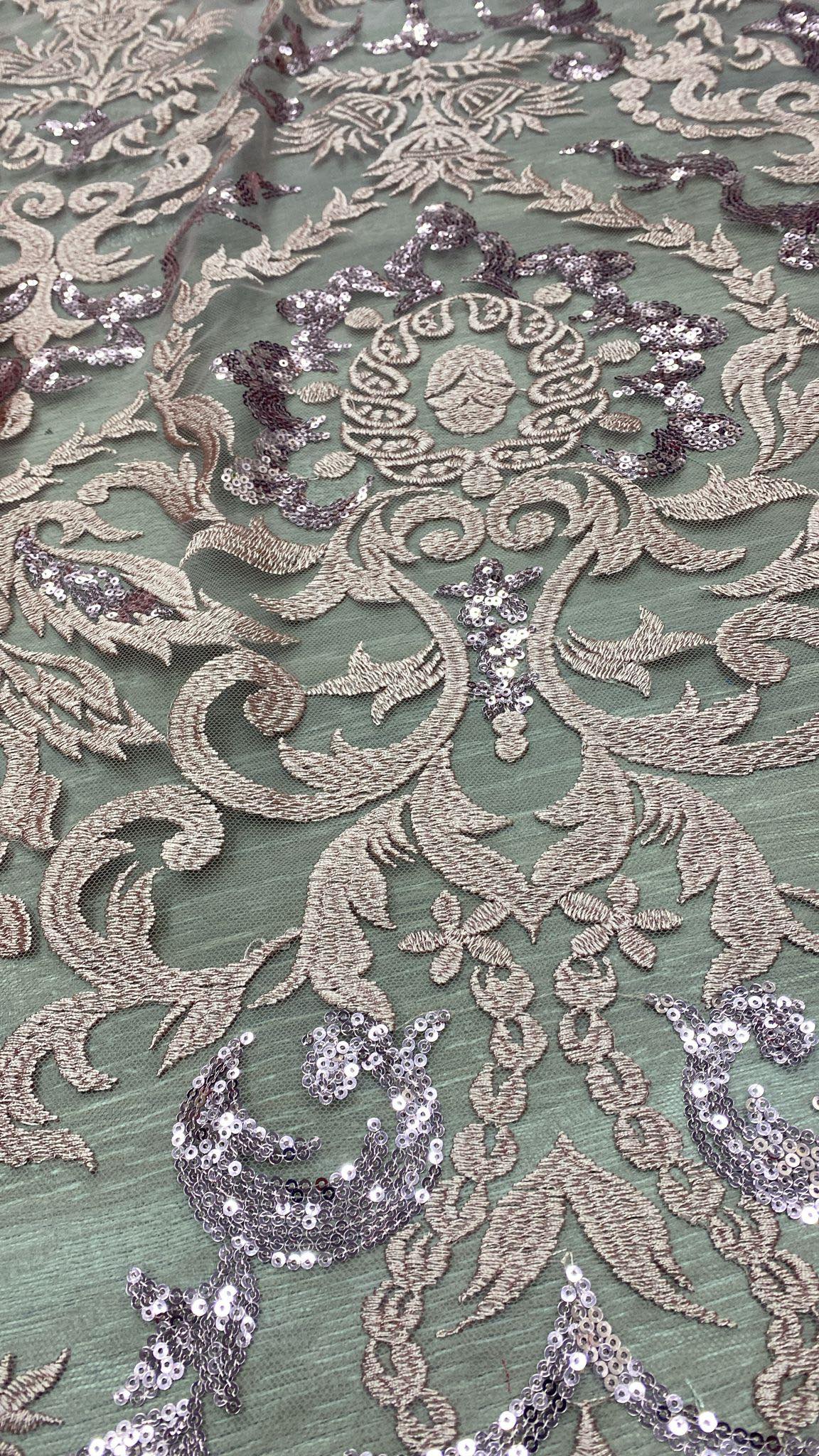 Broderie accesorizata cu paiete  ,Mov Lila - MODEL LENA