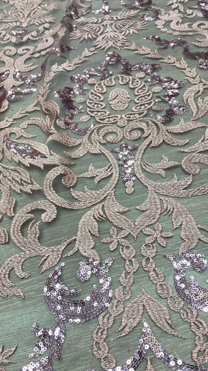 Broderie accesorizata cu paiete  ,Mov Lila - MODEL LENA
