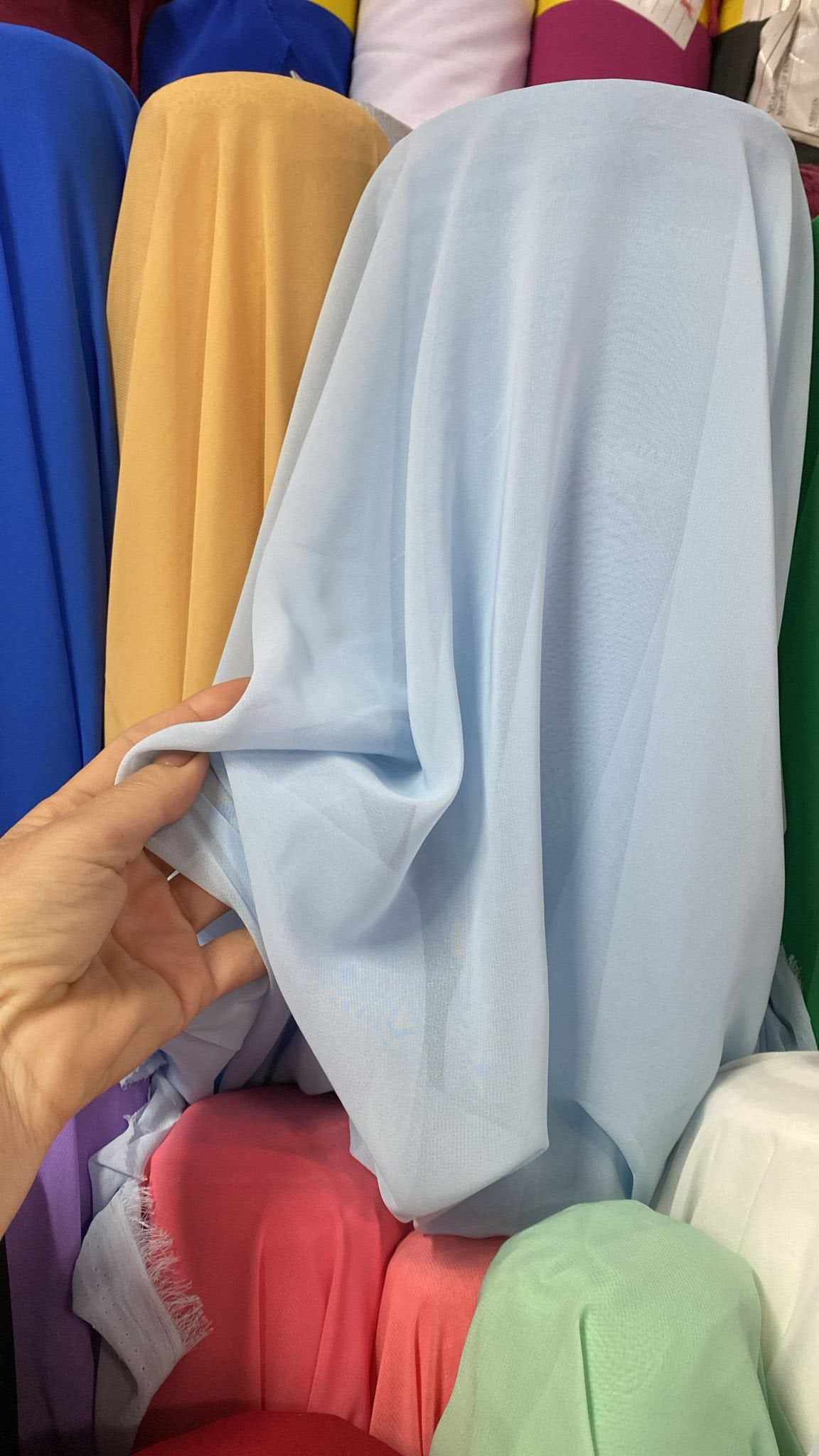 Voal Chiffon , Albastru deschis