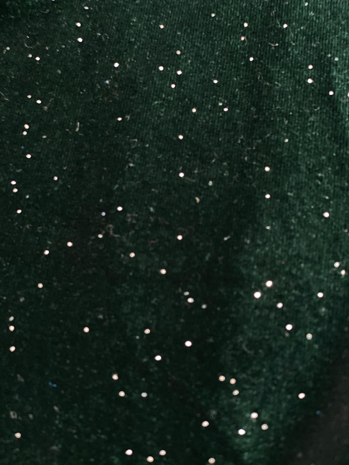 Catifea cu sclipici, Verde
