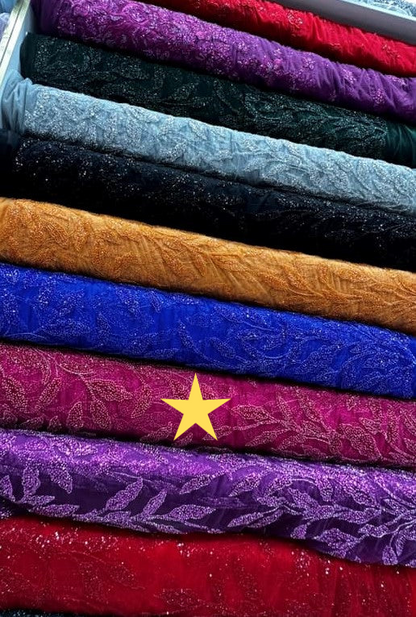Broderie accesorizata cu paiete si margele / MODEL MERSIN