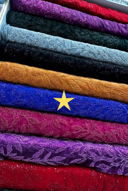 Broderie accesorizata cu paiete si margele / MODEL MERSIN