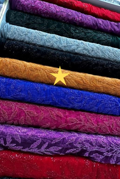 Broderie accesorizata cu paiete si margele / MODEL MERSIN