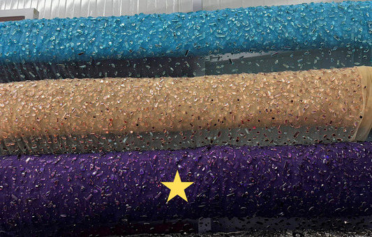 Tulle accesorizat cu pietre si cristale , Mov / MODEL SEDA