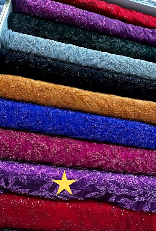 Broderie accesorizata cu paiete si margele / MODEL MERSIN