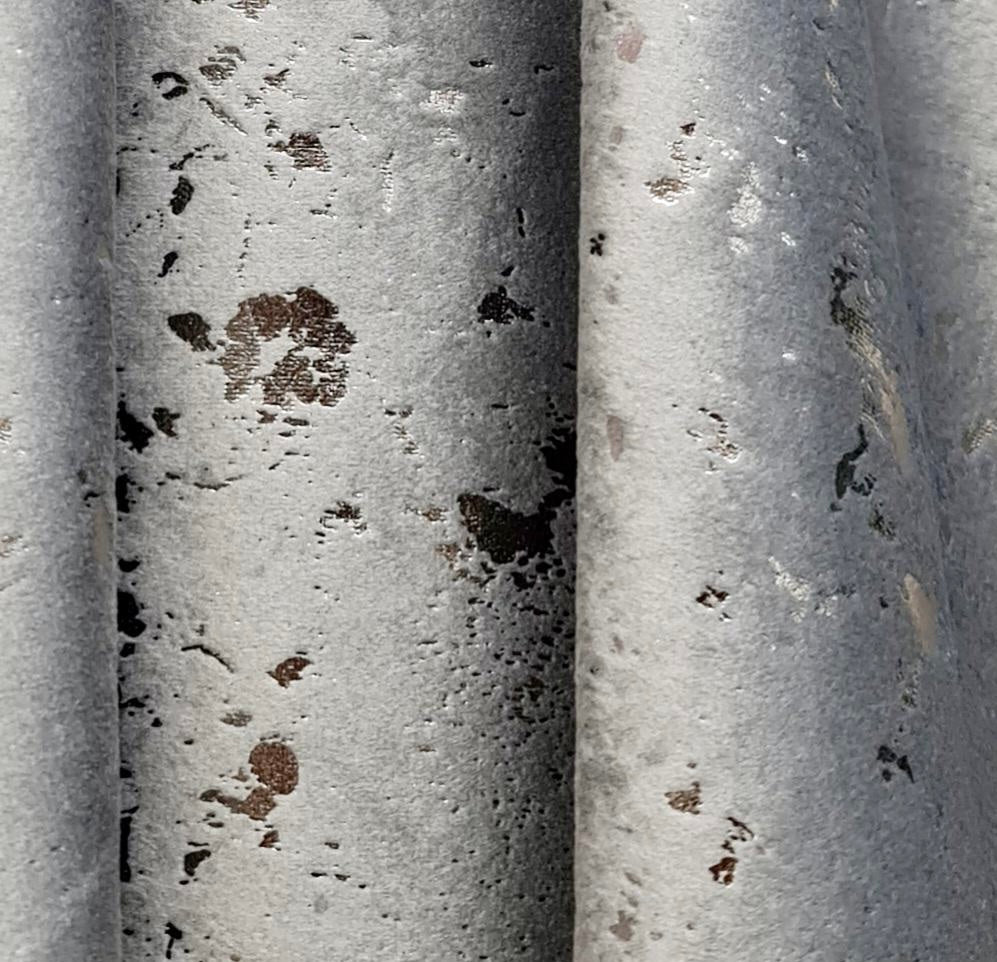 Set Draperii din Catifea gri cu inserții aurii, 300 x 250 cm , cu Rejansa multifuncționala, set16