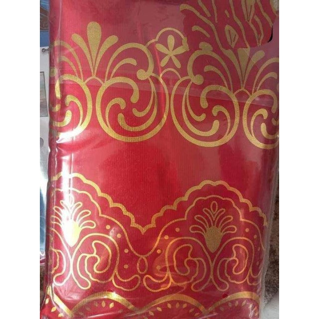 Set draperie tip Jacquard, 300 x 250, Rosu - auriu, set09