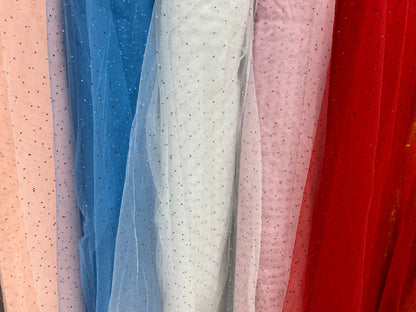 Tulle accesorizat cu strasuri, Roz deschis