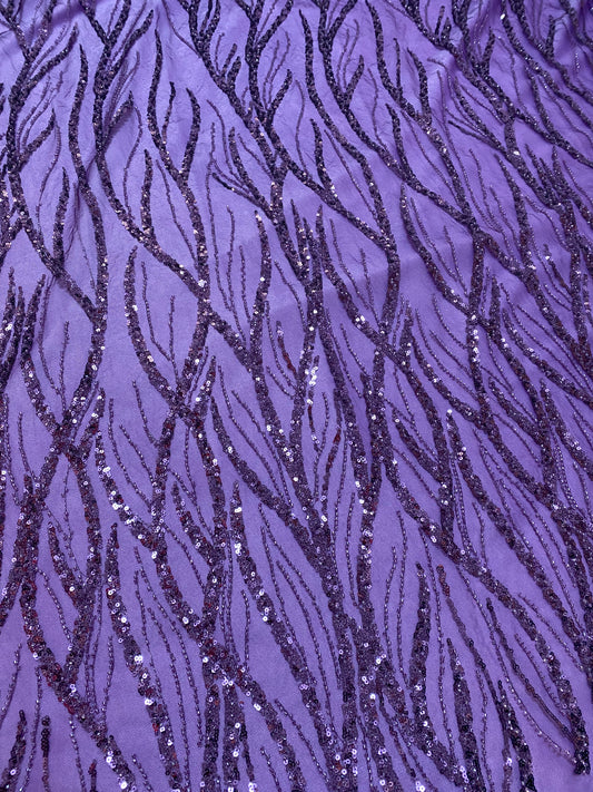 Broderie accesorizata cu paiete si margele , Mov / MODEL EMEL