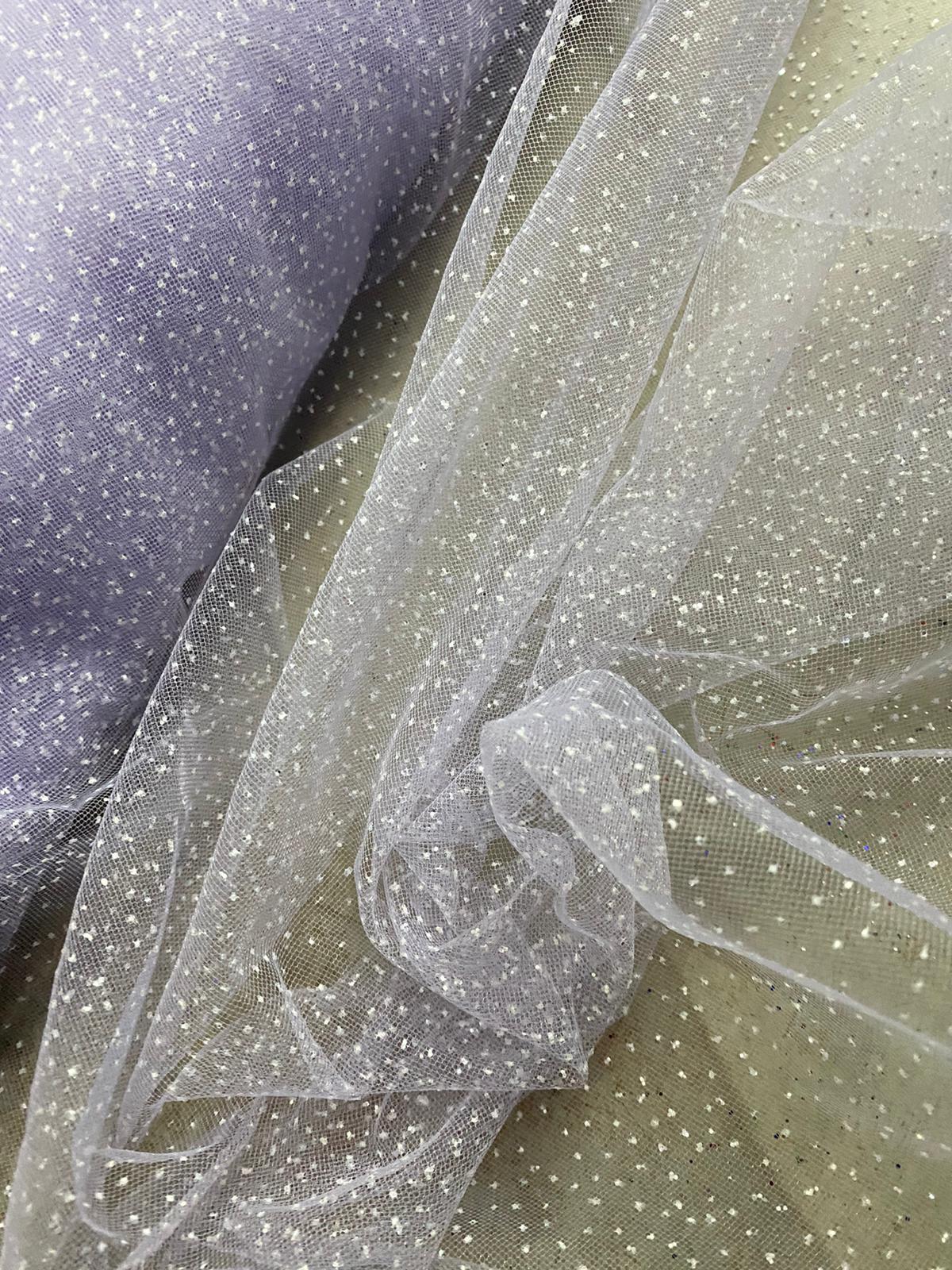 Tulle cu sclipici , Bej