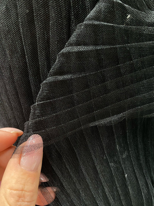 Tulle Plisat , Negru