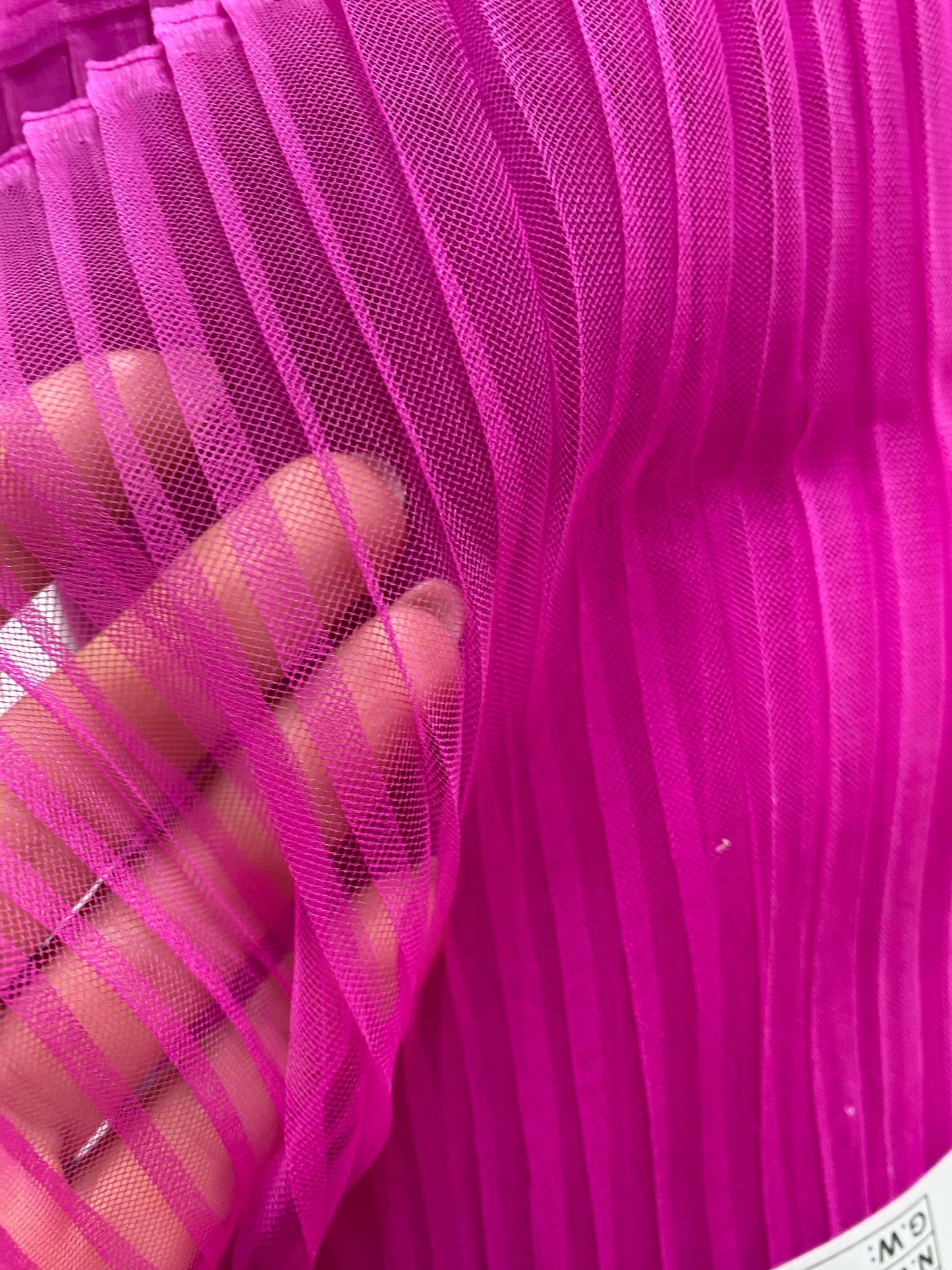 Tulle Plisat , Magenta