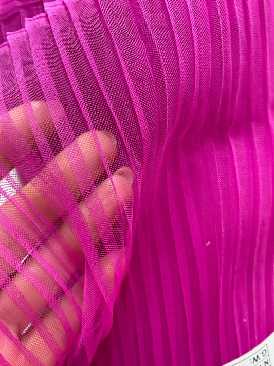 Tulle Plisat , Magenta