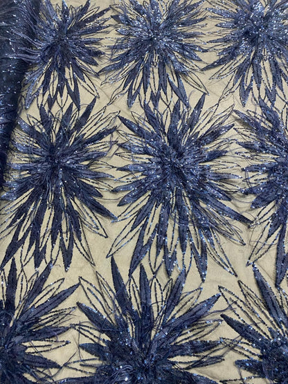Broderie accesorizata cu paiete si margele, Bluemarin - MODEL STAR