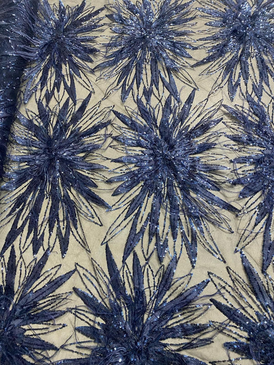 Broderie accesorizata cu paiete si margele, Bluemarin - MODEL STAR