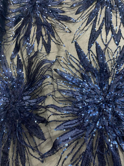 Broderie accesorizata cu paiete si margele, Bluemarin - MODEL STAR
