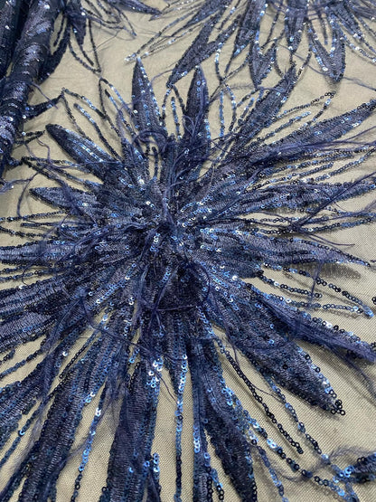 Broderie accesorizata cu paiete si margele, Bluemarin - MODEL STAR