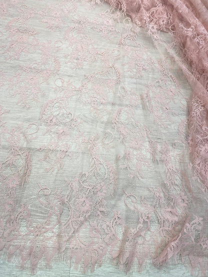 Dantela Chantily ,Roz  , Cupon 3m - Cod 0034