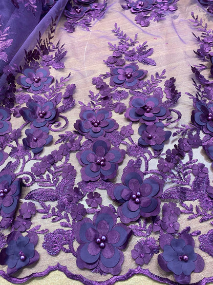 Broderie accesorizata cu paiete si margele, Mov - MODEL DORA