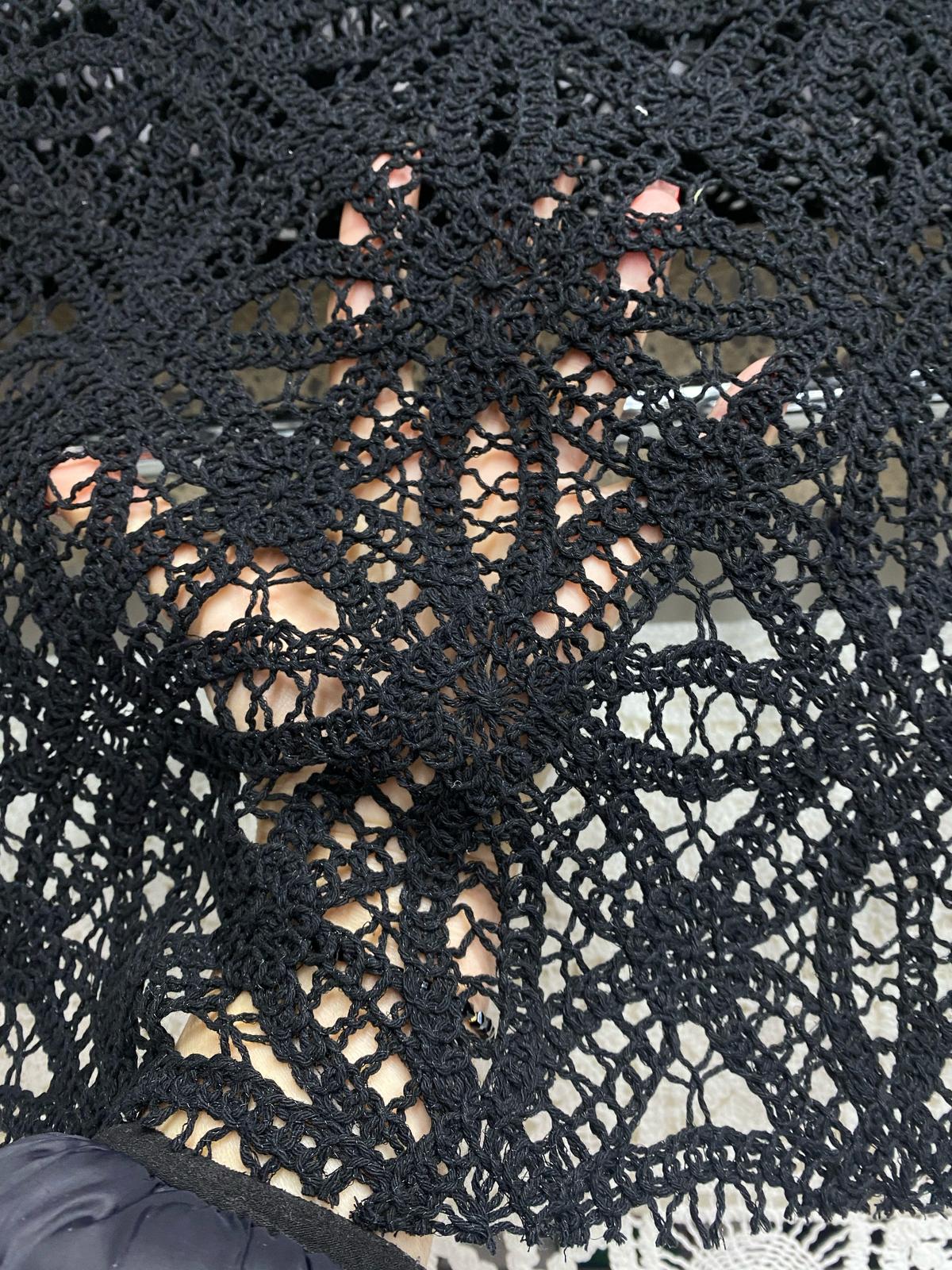 Broderie Tip Macrame , Negru- model 2