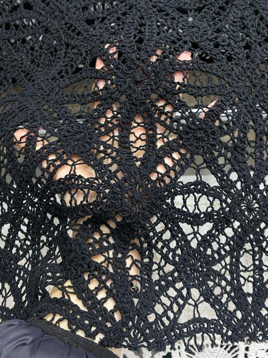Broderie Tip Macrame , Negru- model 2