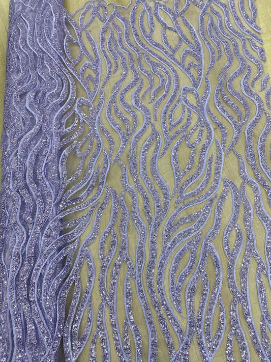 Broderie accesorizata cu paiete si margele ,Mov Lila - MODEL PAMY