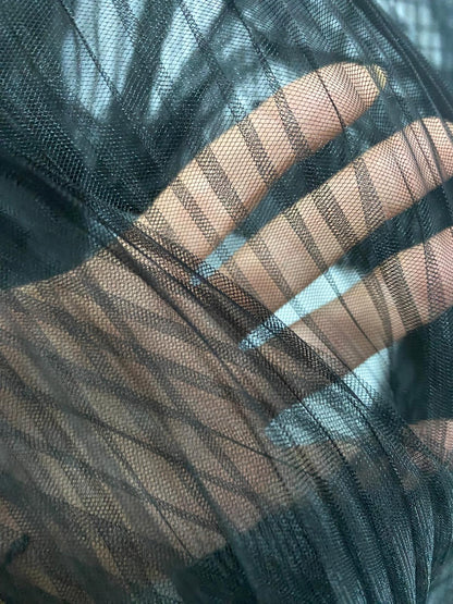 Tulle Plisat , Negru