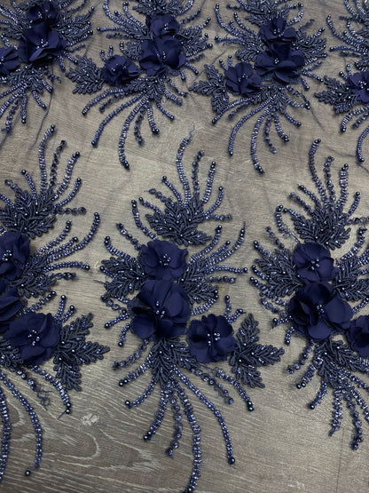 Broderie accesorizata , model floral , Bluemarin - INNA