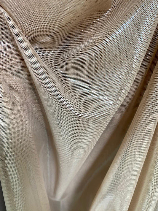 Tulle bielastic , moale, peliculizat - Bej