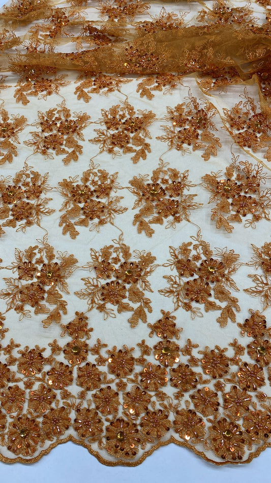Broderie accesorizata , Portocalie - MODEL HEBA