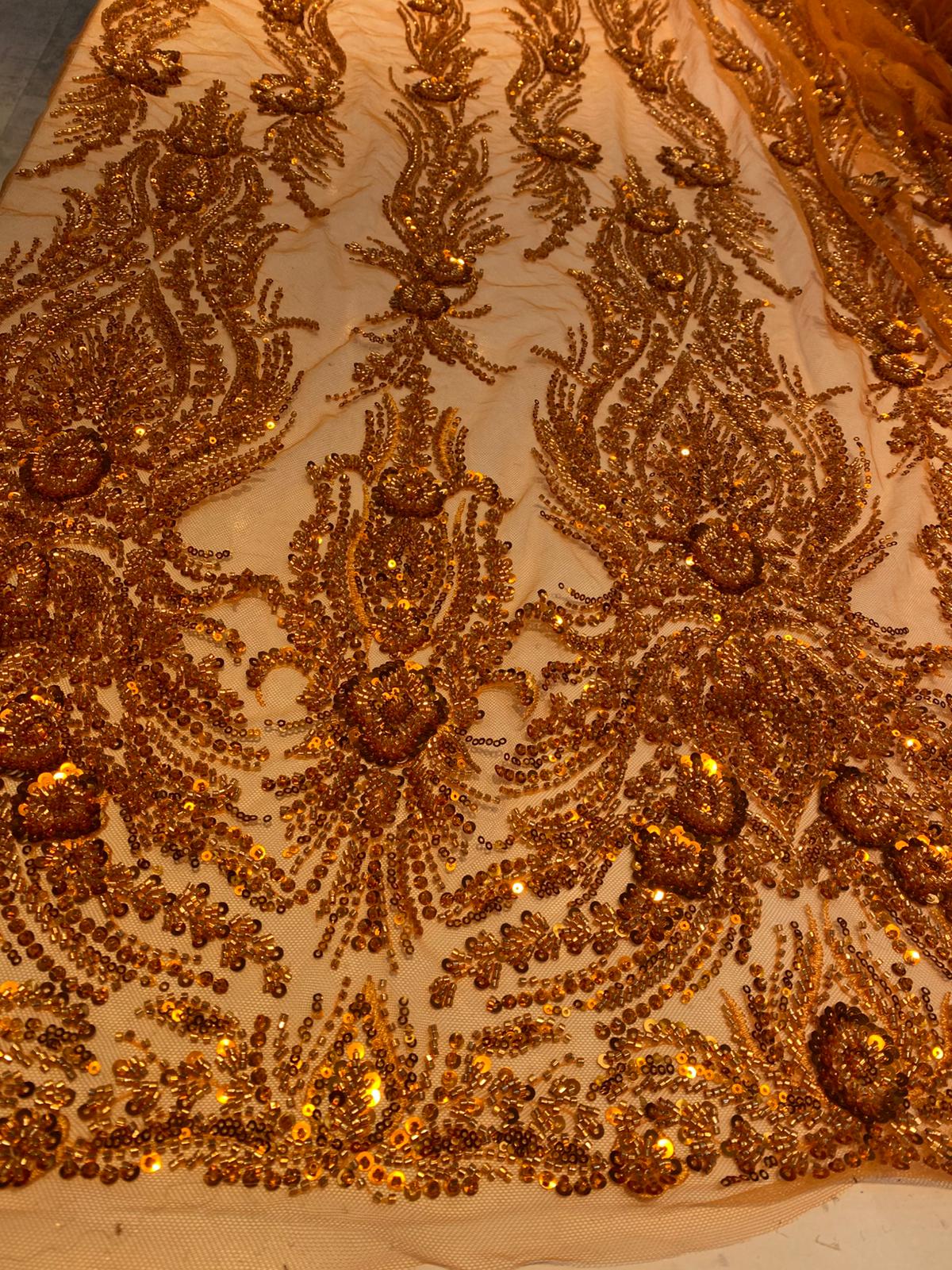 Broderie accesorizata , Portocalie - MODEL ALIMA