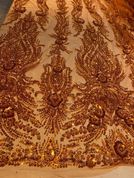 Broderie accesorizata , Portocalie - MODEL ALIMA