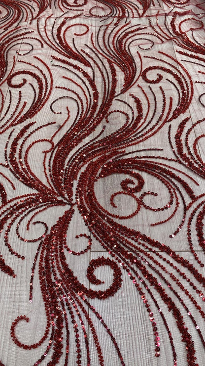 Broderie accesorizata , Rosu - MODEL ROUJE