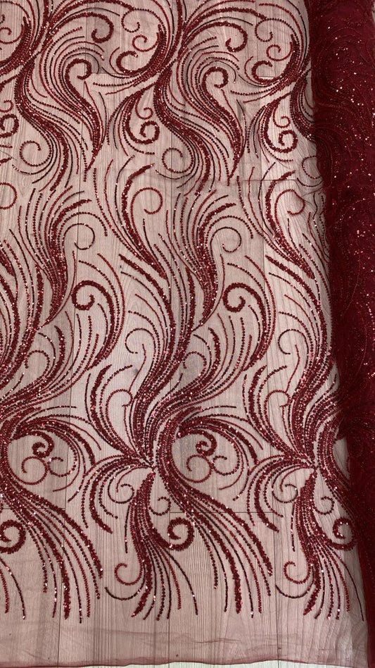Broderie accesorizata , Rosu - MODEL ROUJE