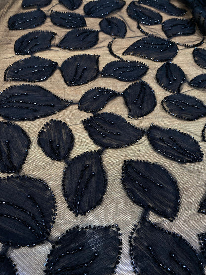 Broderie accesorizata cu margele, Negru, Model CANDI