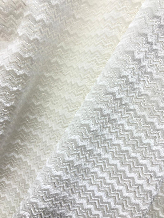 Catifea Elastica, Model Zig-Zag, Alb