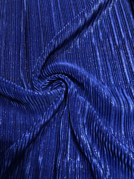 Satin Plisat, Albastru