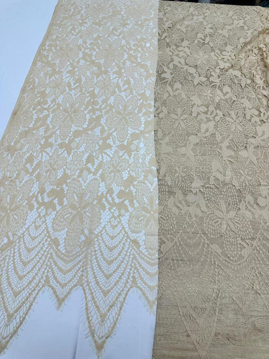 Dantela Chantily , Bej - Cupon 3m - Cod 009